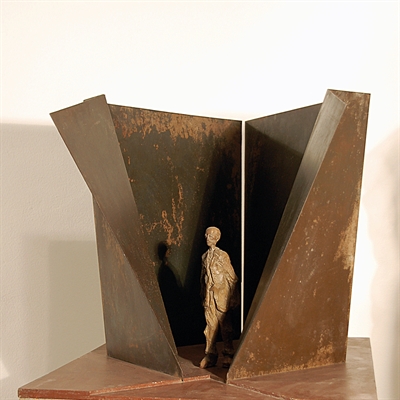 1977 Uscita Legno, ferro, bronzo cm. 75 x 100 x 65 